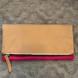 Tan and Pink Women's Clutch  grap and lantz